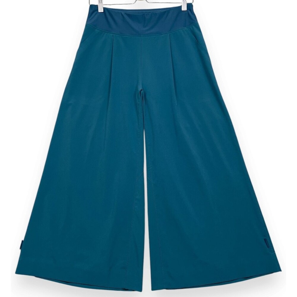 Title Nine Round Trip Wide Leg Pants Womens S Blue High Waisted Outdoors Hike
